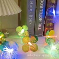 Set lampu tidur LED pesta Natal, lampu malam LED serat optik Cross-Border ganda Flash kupu-kupu teratai tali campur dan cocok
