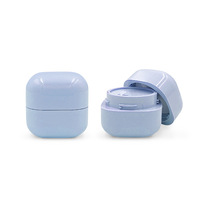 Nouveau style de pot à crème carré en plastique Macaron 20g/30g/50g, options d'impression multiples, échantillon de crème pour le visage, emballage cosmétique vide