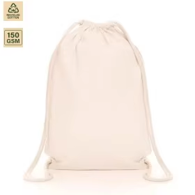 Premium Cotton <b>Drawstring</b> <b>Backpack</b> 32 x 44 cm Reusable Lightweight Gym Sports Travel School Daily Carry Storage Bag - Product Image 3