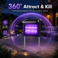 Trampa de luz Uv portátil y desmontable, Zapper de insectos, luz LED solar para exteriores con repelente de mosquitos para jardín de granja