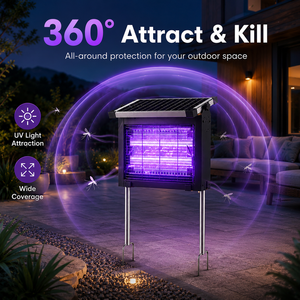 Lumière extérieure solaire de LED de piège de lumière UV portative et détachable avec l'anti-moustique pour le jardin de ferme - Product Image 4