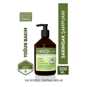 CHEVOX Shampoo Pur à l'Ail 500ml Anti-Chute Fortifiant Extrait Herbal Sans Odeur Favorise la Croissance Pour Tous Types de Cheveux - Product Image 2