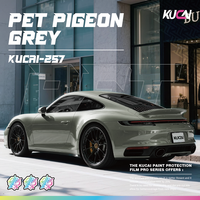 Film Vinyle Adhésif pour Voiture Gris Pigeon Effet Cristal Super Brillant, Durable au Moins 5 Ans, Lisse, Amovible, Sans Bulles d'Air