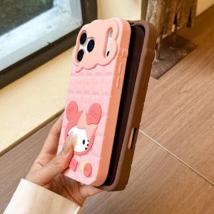 Cover per iPhone 17 Pro Max 16 15 Plus 14 13 12 in Silicone con Design <span class=keywords><strong>Hello</strong></span> <span class=keywords><strong>Kitty</strong></span> a Tema Cioccolato - Product Image 4