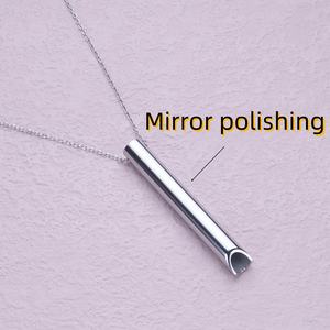 Collar colgante de acero inoxidable con silbato de titanio europeo y americano para meditación, atención plena, respiración, yoga - Product Image 6