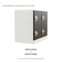Armoire en plastique robuste et saine Headleader OEM EDM avec panneaux métalliques, armoires avec serrure à empreintes digitales pour école, bibliothèque, salle de sport