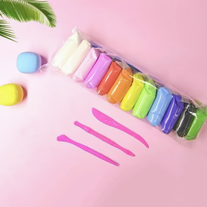 12pcs Air Dry Clay Set Light Clay Soft Toy Art and Craft Educational Play Dough for Kids 12 Colors Rubber Material <strong>Modeling</strong> Clay - Product Image 4