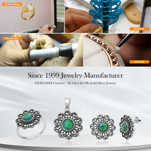 Diseño Popular 925 plata esterlina con anillo turquesa pendientes colgantes conjuntos de joyería para mujer joyería de moda personalizada - Product Image 2