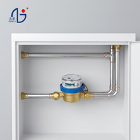 Meter Air Kuningan Single-Jet DN15 Standar ISO4064 Tipe Dty Proteksi IP68 Air Dingin Horizontal OEM Kelas Akurasi B