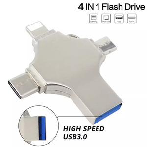 <strong>4</strong> in 1 High Speed Otg Usb Flash Drive 8Gb 16Gb 32Gb Phone Usb <strong>2</strong>.0 3.0 <strong>Memory</strong> <strong>Stick</strong> 64Gb 128Gb Type C Pendrive for Iphone - Product Image 5