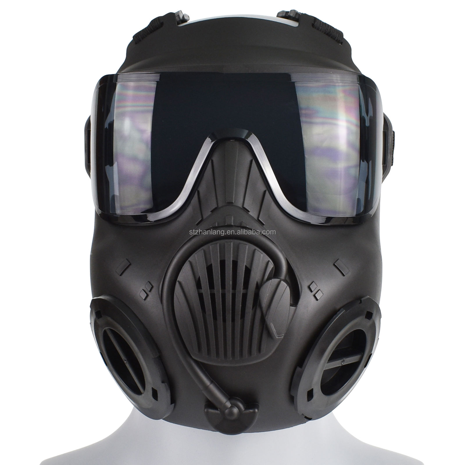 Masque noir verres gris