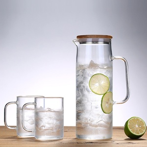 Cool <strong>White</strong> Glass Cold Water <strong>Kettle</strong> with Lid Large Capacity Heat-Resistant Juice Pot Tea Pot for Household Use Tea Set - Product Image 3