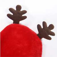 Sweat à capuche douillet en polaire avec fausse fourrure en forme de bois de cerf pour petits chiens, chiots, chatons, chats – Idéal pour l'hiver et Noël