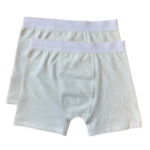 Caleçon <span class=keywords><strong>homme</strong></span> blanc à sublimation logo personnalisé impression numérique tissu tricoté respirant vente en gros <span class=keywords><strong>sous</strong></span>-vêtements techniques lavés - Product Image 3