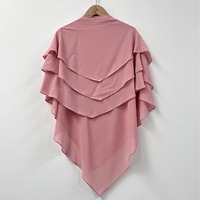 Nouvelle Abaya musulmane du Moyen-Orient, foulard intégral pour femme, hijab en mousseline grande taille, respirant, sans couture, printemps-automne, trois couches