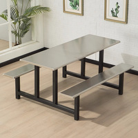 Chaises et tables de cantine en acier inoxydable, tables et chaises de salle à manger scolaire, mobilier de cantine scolaire, table à manger avec banc