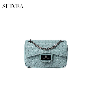 Nuevo pequeño viento fragante Mini bolsos de moda para mujer cadena tejida pequeña cruzada cuadrada bolso trenzado bolsos de mano para mujer - Product Image 2