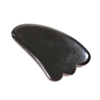 HZ Livraison Rapide Soins Personnels Beauté Planche Gua Sha Carrée en Obsidienne Noire