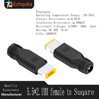 DC5521 femelle à jaune carré mâle convertisseur adaptateur de prise pour équipement de haut-parleur Audio pour appareil photo d'ordinateur portable intelligent