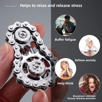 282 Giroscopio Metallico da Dito, Giocattolo Antistress Meccanico per Adulti, Hand Spinner con Ingranaggi Rotanti Collegati