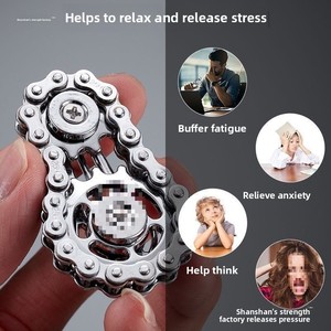 Giroscopio de Dedo, Juguete Mecánico Antiestrés para Adultos, <span class=keywords><strong>Spinner</strong></span> de Mano con Engranajes Giratorios Interconectados - Product Image 3