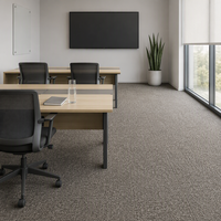Dalles de moquette souples 50x50cm en nylon peluche, carrées modulaires pour projets de salon domestique, OEM