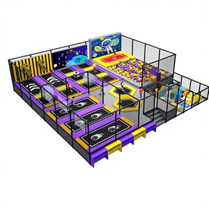 Structure de jeu intérieure personnalisé<span class=keywords><strong>e</strong></span> en gros, plusieurs styles, thème coloré, grand parc de trampolines avec toboggan et piscine à balles - Product Image 2