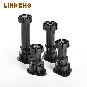 LINKCHO all'ingrosso cucina regolabile gambe mobili per armadio divano tavolo & sedia-nero PP plastica pesante facile installazione - Product Image 2