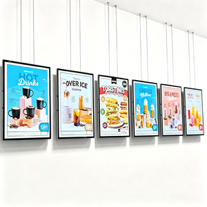 Affichage de menu intérieur publicitaire, boîte à lumière en acrylique cristal, écran LED ultra fin, menu de restaurant, panneau mural - Product Image 1
