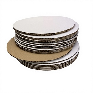 Planches à gâteaux rondes 4 6 8 10 12 pouces prix de gros plateau d'emballage alimentaire en papier blanc Base de gâteau ronde ondulée - Product Image 2