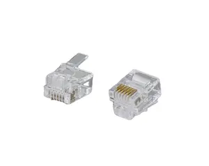 Colokan Telepon Konektor Cat6 Cat5 Rj11 Logam 8 Pin Harga Ethernet Rj11 Colokan Telepon