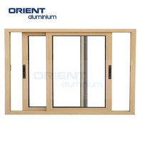 Ventanas de la casa pasiva de triple panel de aluminio con rotura de puente termico