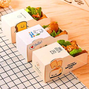 Caja de Embalaje de Alimentos para <span class=keywords><strong>Kebab</strong></span> de Diseño Personalizado Ecológico de Primera Calidad, Caja de Sándwich para Llevar con Cajón para Desayuno Ecológico - Product Image 1