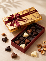 Boîte cadeau personnalisée de luxe pour chocolats et dattes, avec fentes, dorure à chaud et logo personnalisé, pour cadeaux alimentaires haut de gamme de fêtes