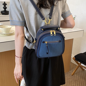 Bolso de mano para mujer, bolso de moda con empalme de colores en contraste, mochila ligera informal y sencilla de estilo coreano, bolso de mano texturizado de <span class=keywords><strong>alta</strong></span> <span class=keywords><strong>gama</strong></span> para mujer - Product Image 5