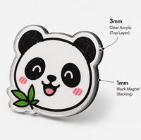 Aimant de réfrigérateur personnalisé en acrylique, motifs de dessins animés, cadeaux de fête, aimant de réfrigérateur amusant, découpe sur mesure, aimant noir de 3 mm pour événements