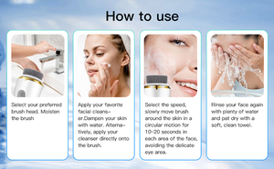 mini deep clean Facial Cleansing Brush Sonic Vibrating Face Brush Electric Face Cleansing Brushes for <b>Blackhead</b> machine - Product Image 5