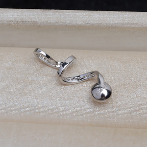 Pendentif éclair en argent S925 fait main, style coréen, avec support vide pour perles de 8 à 12 mm, référence 4220, apprêts et composants de bijouterie - Product Image 3