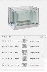 Ensemble d'aquarium 5-en-1 ultra-transparent à pliage à chaud, petit aquarium rectangulaire en verre écologique - Product Image 2