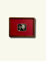Cadre photo rond en bois massif fait main, cadre en bois personnalisé en usine avec passe-partout de couleur personnalisée, cadre photo mural