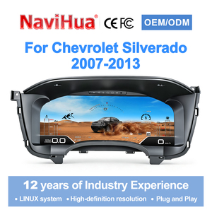 Tableau de bord numérique Navihua pour Chevrolet Silverado 2007-2013, système Linux, compteur de vitesse automatique, cluster numérique. - Product Image 1