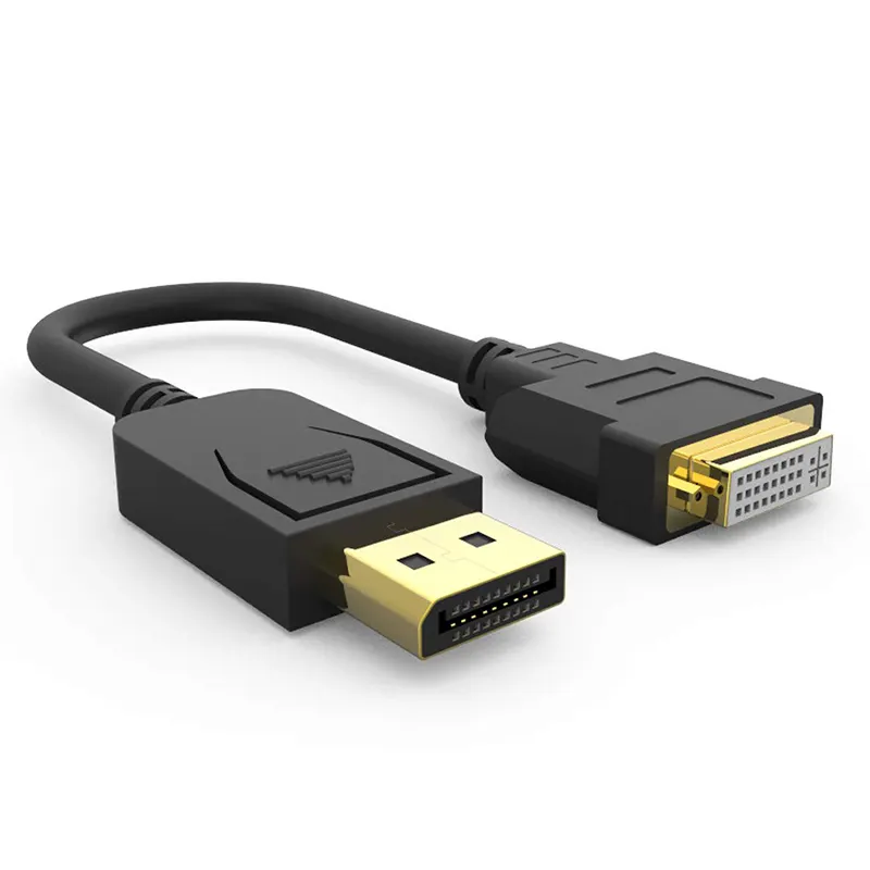 Full HD 1080P altın kaplama DisplayPort DVI kablosu DVI 24 + 5 Displayport erkek DVI dişi kablo DP