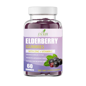 Permen Jeli Elderberry Grosir Pabrik dengan Zinc dan <span class=keywords><strong>Vitamin</strong></span> <span class=keywords><strong>C</strong></span> Vegan Organik Meningkatkan Sistem Kekebalan Tubuh Dukungan Antioksidan Harian - Product Image 1