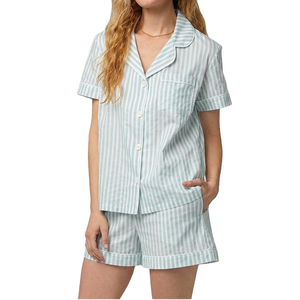 Women <b>Pyjamas</b> Organic Cotton Pajama Set Pure Cotton Women's Sleep Wear Womens Two Piece Sleep Shorts Sets - Product Image 3