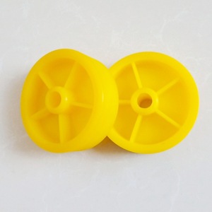 Roue pivotante en plastique jaune Wanbang 68x10x29mm, rouleau en nylon pour chariot et usage universel - Product Image 4