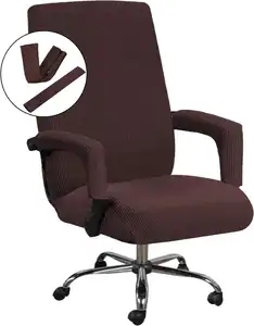 Kaymaz düz renk ofis koltuğu kapak hızlı kargo elastik sandalye koruyucu