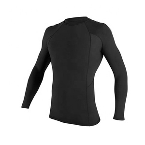 Compresión Deportes Hombres UPF 50 + Transpirable Ecológico Manga larga Rash Guard Compresión de secado rápido One Piece Anti-UV Swim - Product Image 1