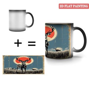 Blank Mug Frosted Black 11oz Heat Sensitive Custom Art <b>Ceramic</b> <b>Cup</b> - Product Image 4