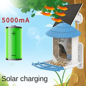 Caméra d'alimentation d'oiseaux WiFi AI extérieure Identifier les espèces d'oiseaux Capture automatique Vidéos Caméra solaire intelligente <span class=keywords><strong>mangeoire</strong></span> d'oiseaux - Product Image 4