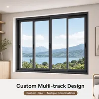 Ventana Corredera de Aluminio de Funcionamiento Suave, Perfil de Aleación Resistente a la Corrosión para Exposición Prolongada en Exteriores